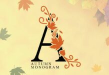 Autumn Monogram Font Poster 1