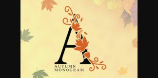 Autumn Monogram Font Poster 1