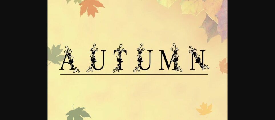 Autumn Monogram Font Poster 5