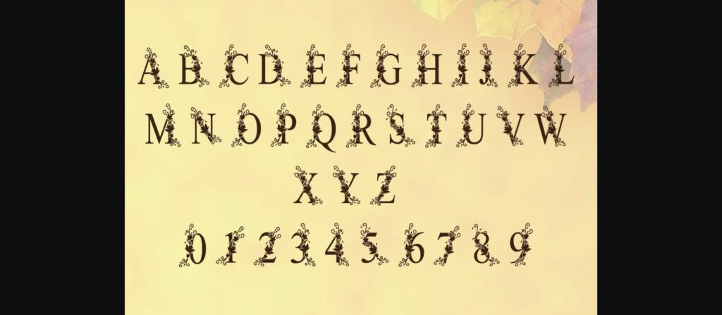 Autumn Monogram Font Poster 6
