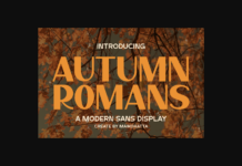 Autumn Romans Font Autumn Romans Font Poster 1
