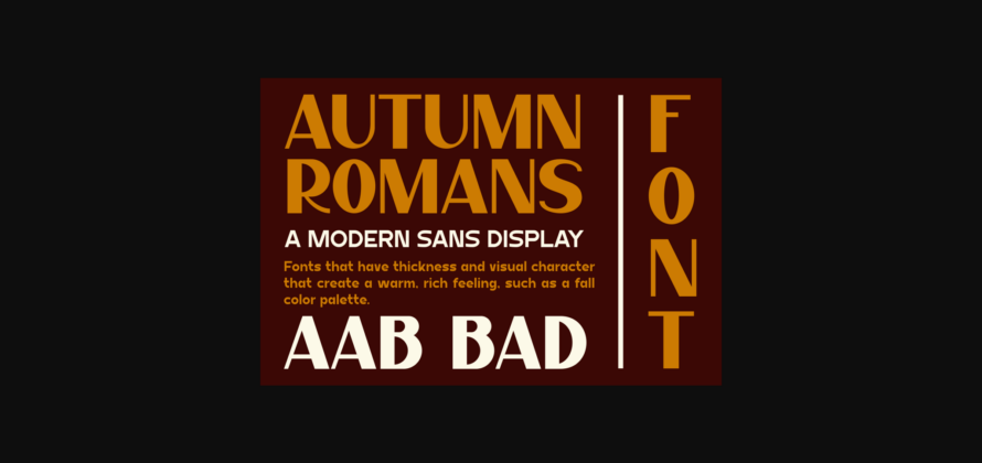 Autumn Romans Font Poster 6