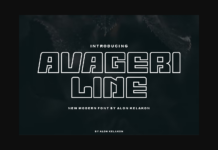 Avageri Line Font Poster 1