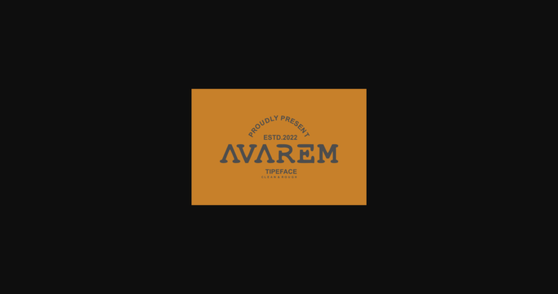 Avarem Font Poster 3