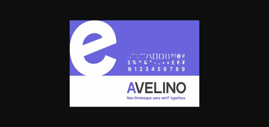 Avelino STD Font Poster 4