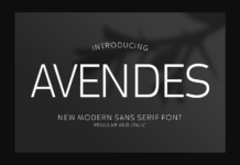 Avendes Font Poster 1