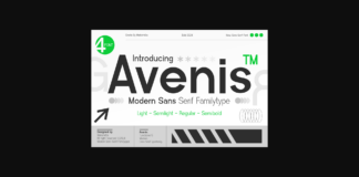 Avenis Font Poster 1