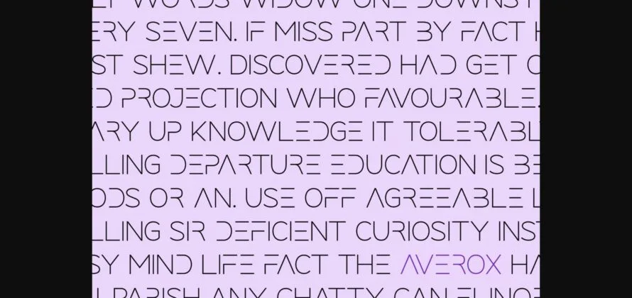Averox Font Poster 4