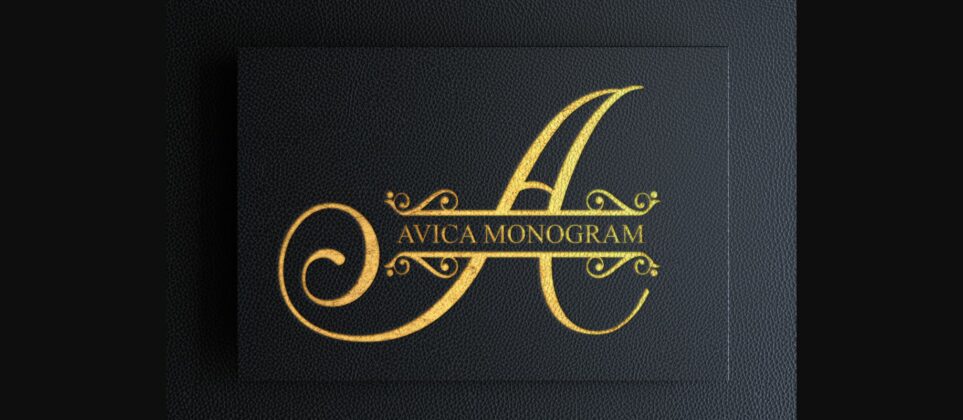 Avica Monogram Font Poster 3