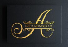 Avica Monogram Font Poster 1