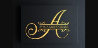 Avica Monogram Font Poster 1