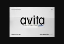 Avita Font Poster 1