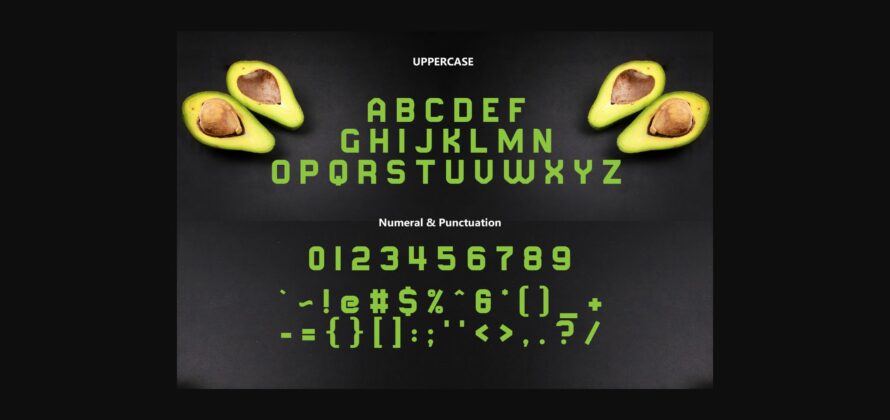 Avocad Font Poster 4