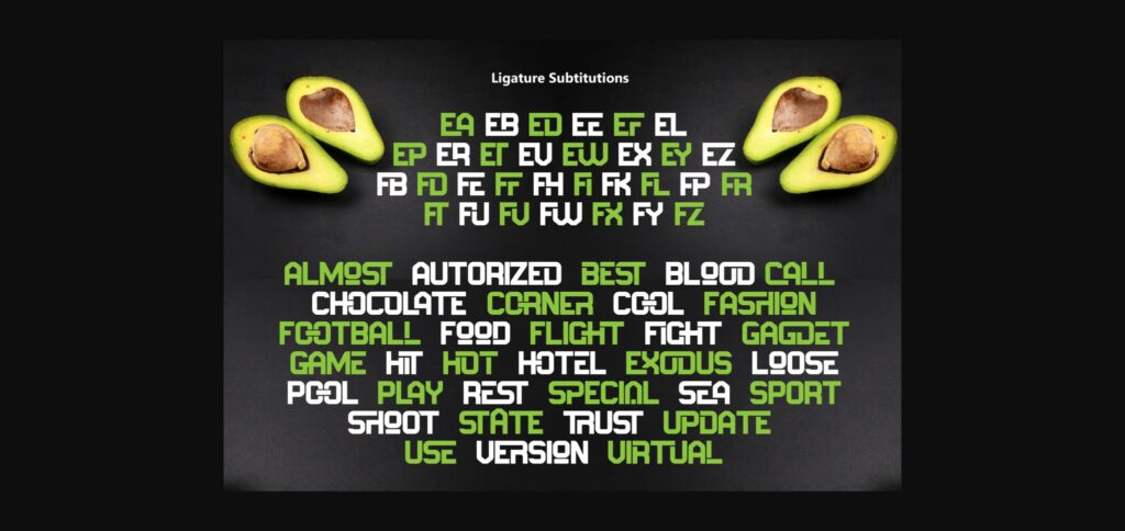 Avocad Font Poster 5