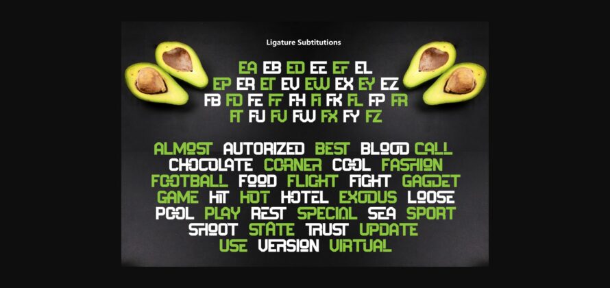 Avocad Font Poster 5