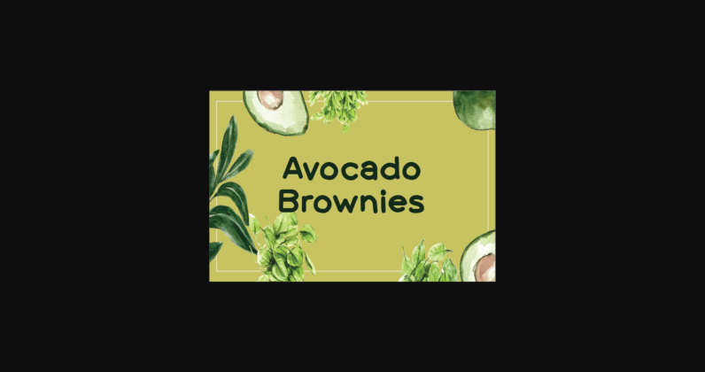 Avocado Brownies Font Poster 3