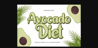 Avocado Diet Font Poster 1