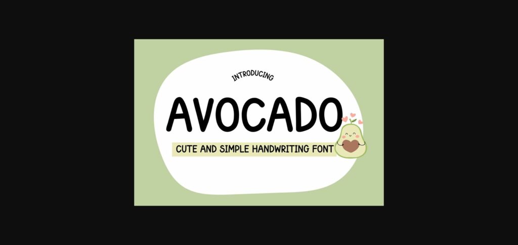 Avocado Font Poster 3