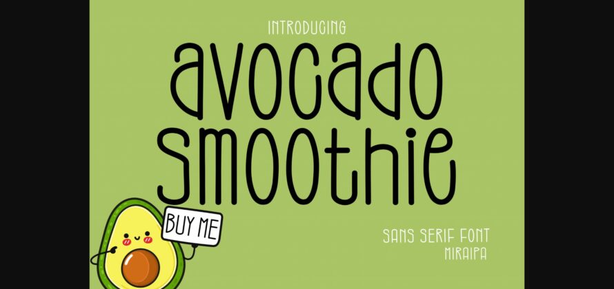 Avocado Smoothie Font Poster 3