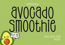 Avocado Smoothie Font Poster 1
