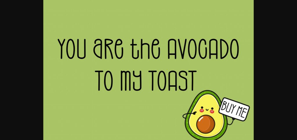 Avocado Smoothie Font Poster 4
