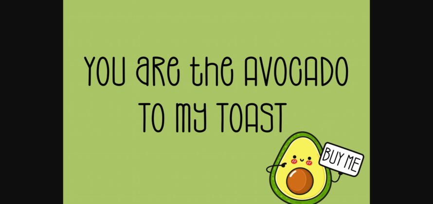 Avocado Smoothie Font Poster 4