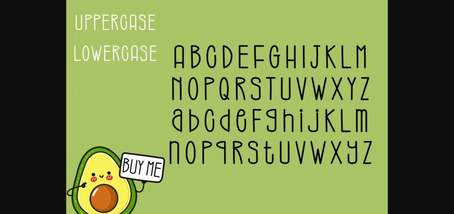 Avocado Smoothie Font Poster 5