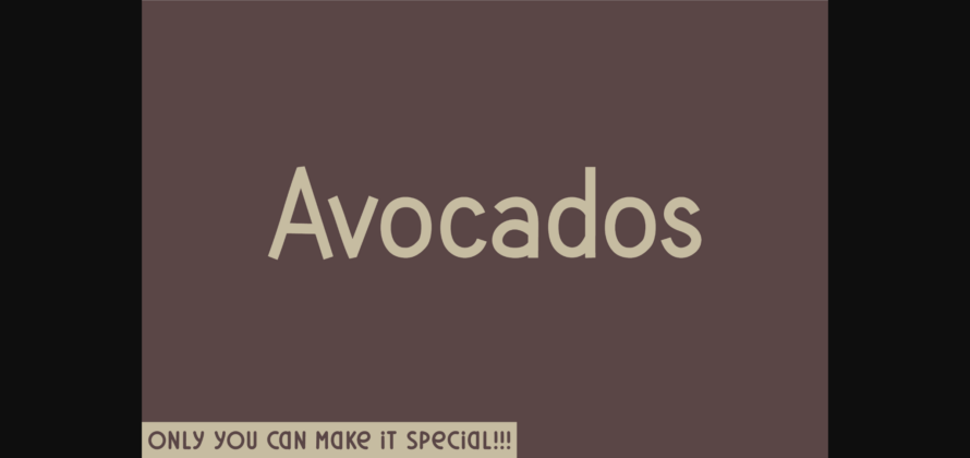 Avocados Font Poster 3
