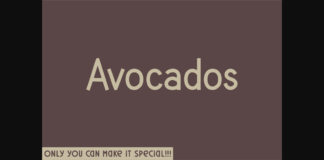 Avocados Font Poster 1