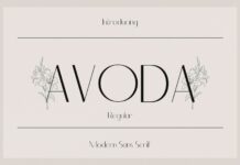 Avoda Font Poster 1