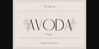 Avoda Font Poster 1