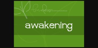 Awakening Font Poster 1