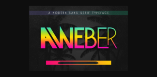 Aweber Font Poster 1