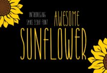 Awesome Sunflower Font Poster 1