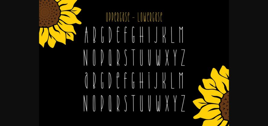 Awesome Sunflower Font Poster 5