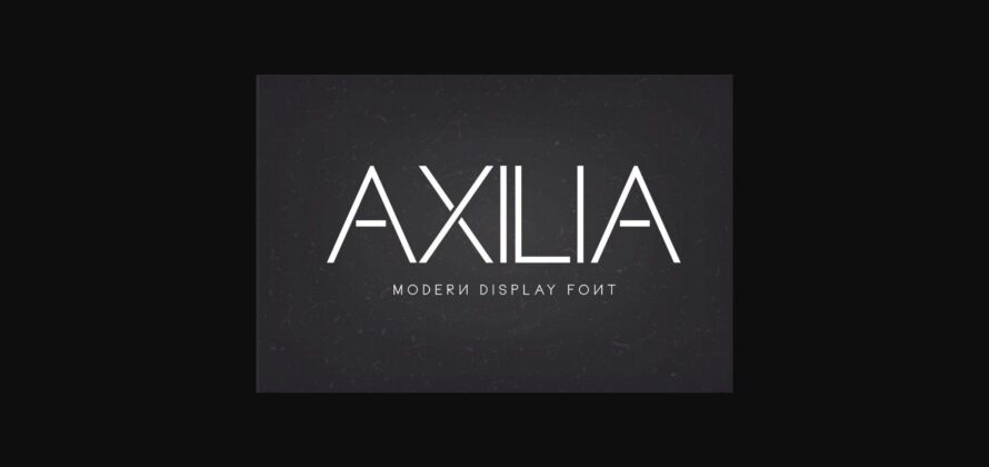 Axilia Font Poster 3
