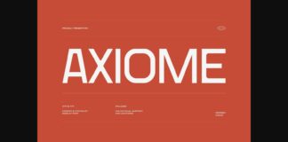 Axiome Font Poster 1