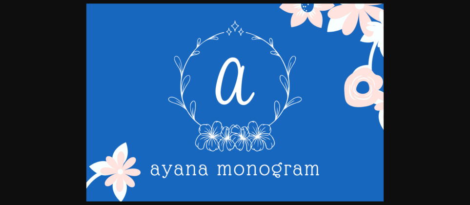 Ayana Monogram Font Poster 3