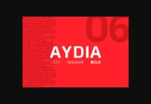 Aydia Font Poster 1