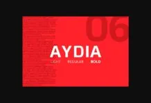 Aydia Font Aydia Font Poster 1