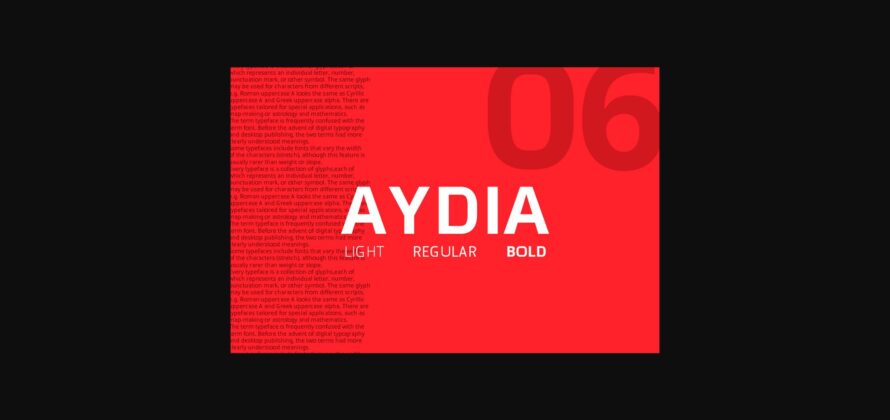 Aydia Font Poster 1