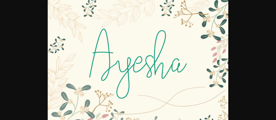 Ayesha Font Poster 3
