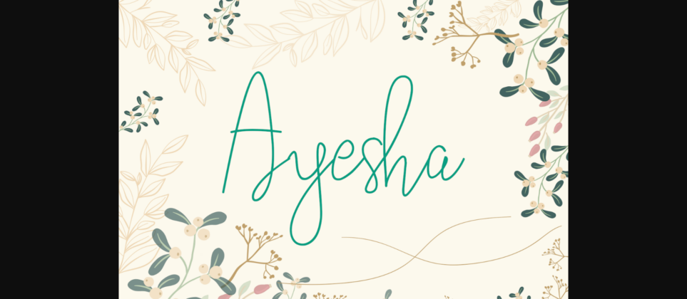 Ayesha Font Poster 1