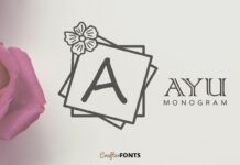 Ayu Monogram Font Poster 1