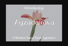 Ayzadairova Font Poster 1