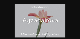 Ayzadairova Font Poster 1