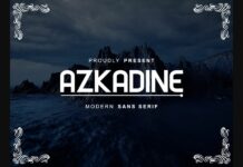 Azkadine Font Poster 1