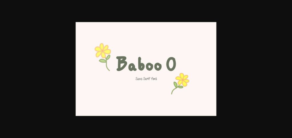 Baboo O Font Poster 3