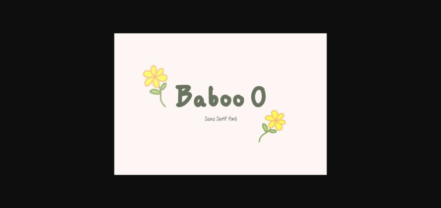 Baboo O Font Poster 3