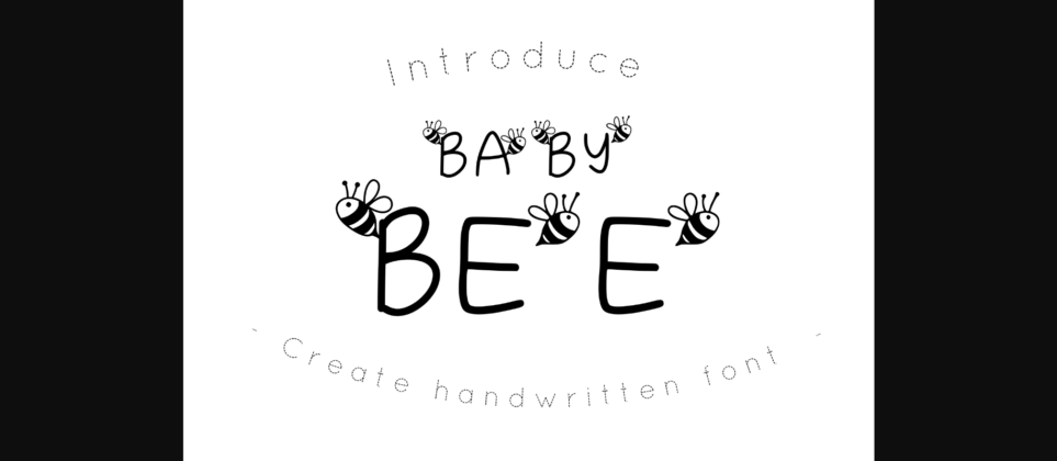 Baby Bee Font Poster 3